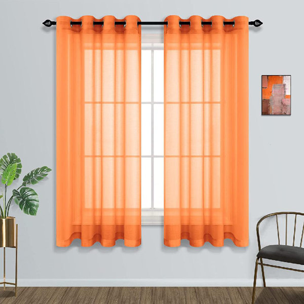 Gracie Oaks Rashana Polyester Sheer Curtain Pair Wayfair